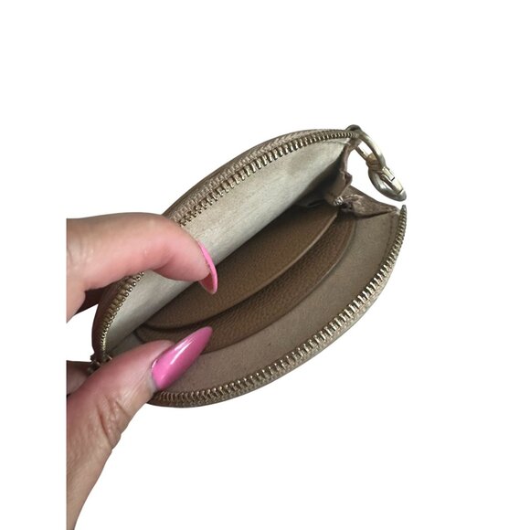 CULT GAIA Aleta Tan Leather Keychain Coin Purse Wallet - Picture 2 of 9